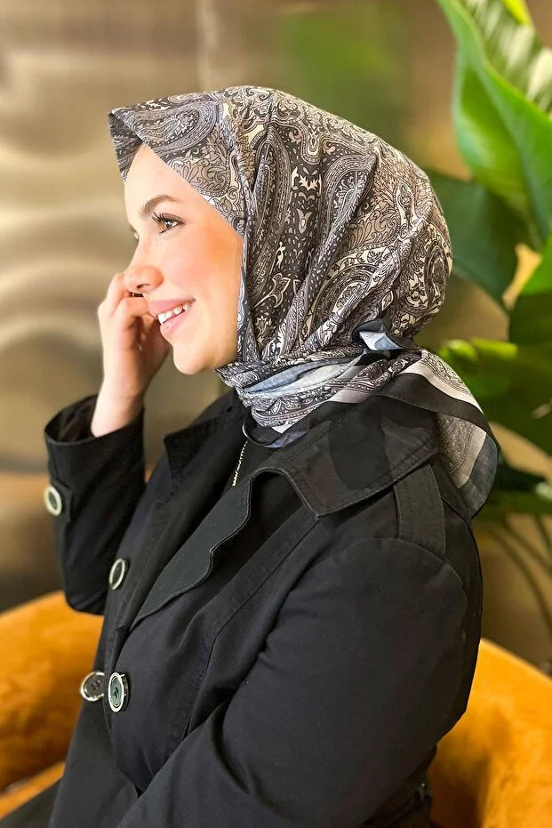 Taze Pamuklu Eşarp - Otantik Desen - 0002