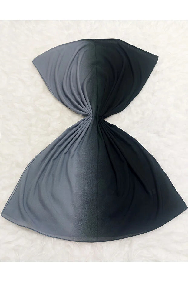 Patterned Chiffon Shawl Gradient Model Soft  0026