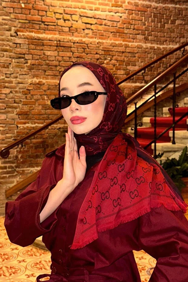 Double Sided Cashmere Silk Shawl 0036