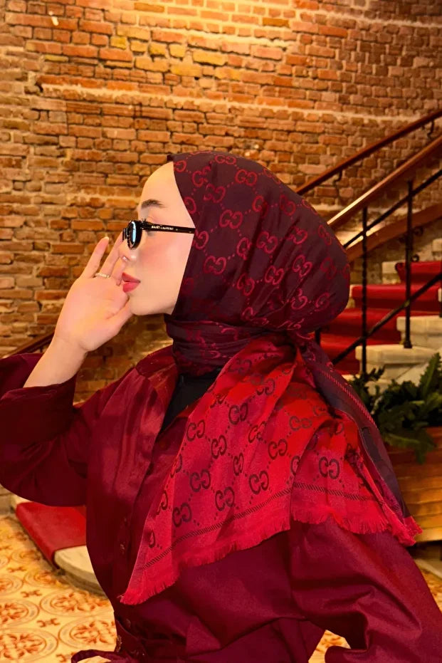 Double Sided Cashmere Silk Shawl 0036