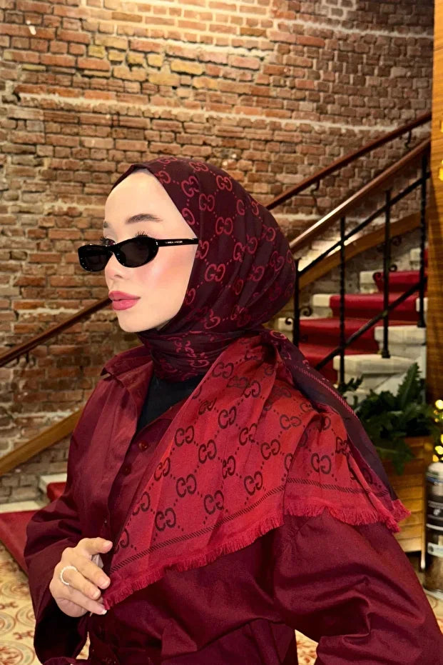 Double Sided Cashmere Silk Shawl 0036