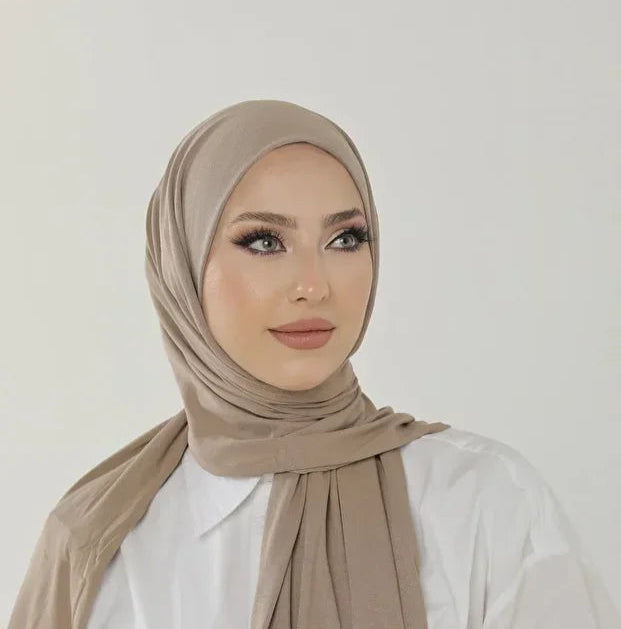 Mink Luxury Combed Cotton Shawl - Women's Hijab Jersey Hijab Lycra Shawl 0045