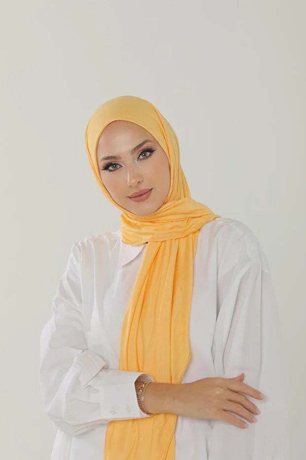 Melon Luxury Combed Cotton Shawl - Women's Hijab Jersey Hijab Lycra Shawl 0055
