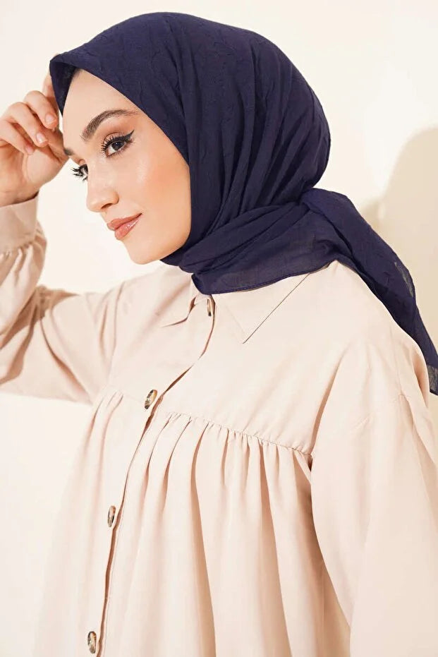 Navy Blue Premium Bamboo Crotch Scarf 60