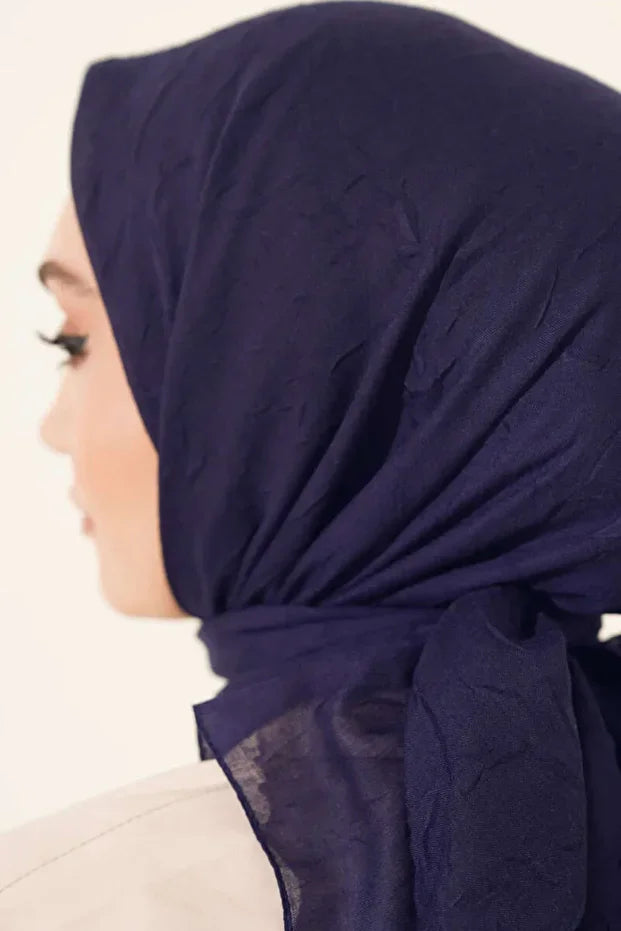 Navy Blue Premium Bamboo Crotch Scarf 60