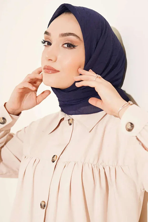 Navy Blue Premium Bamboo Crotch Scarf 60