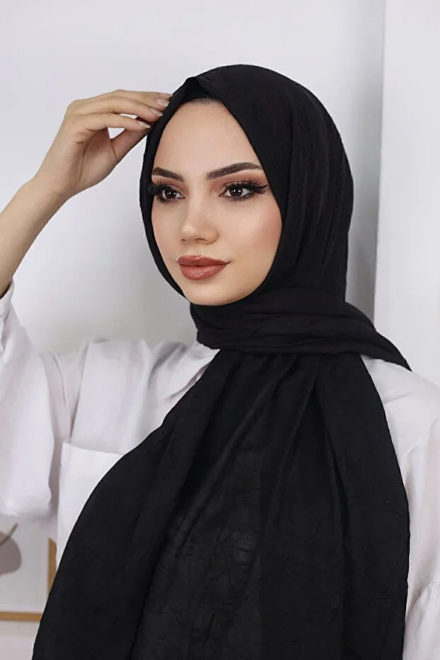 Hijab Women's Bamboo Scarf Shawl Black 61