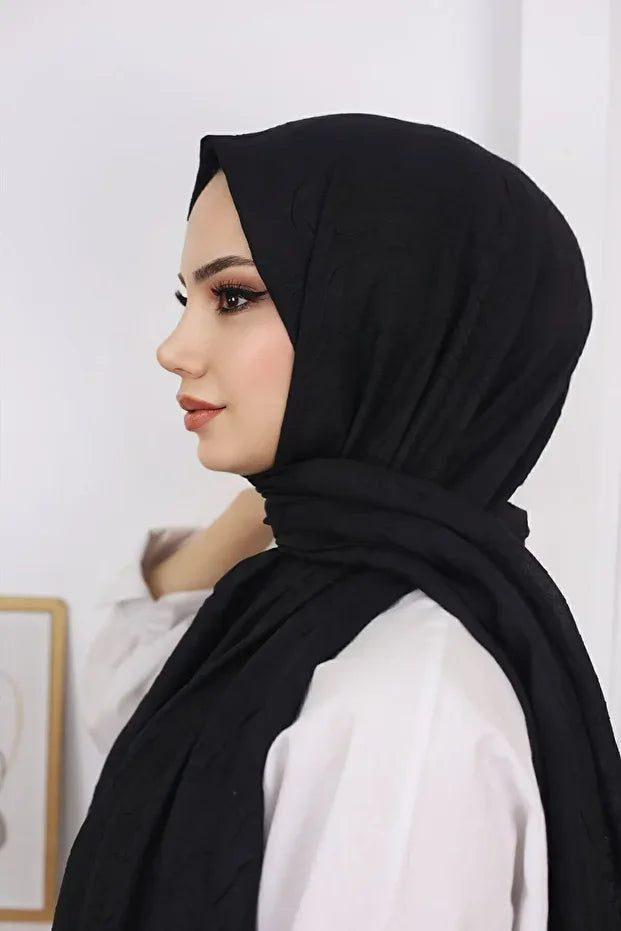 Hijab Women's Bamboo Scarf Shawl Black 61
