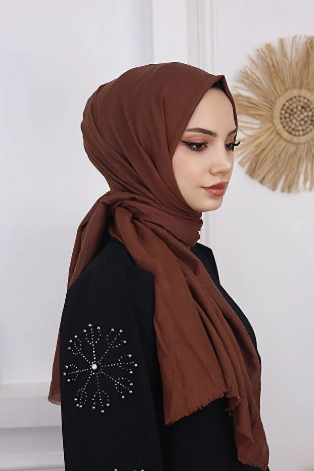 Hijab Women's Bamboo Scarf Shawl Bitter Brown 62