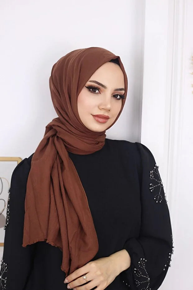 Hijab Women's Bamboo Scarf Shawl Bitter Brown 62