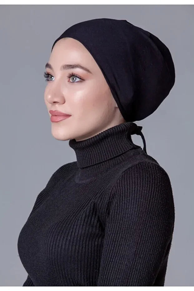 Black Lycra Non-Slip (Non-Slip) Cap 76