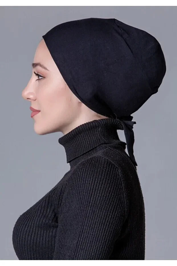 Black Lycra Non-Slip (Non-Slip) Cap 76