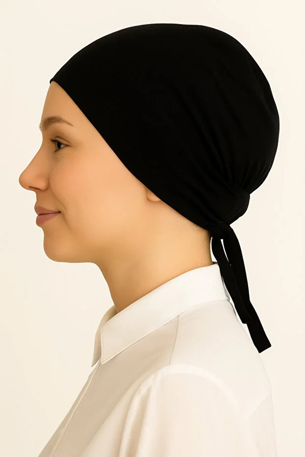 Black Non-Slip Seamless Silicone Seamless Bonnet  77