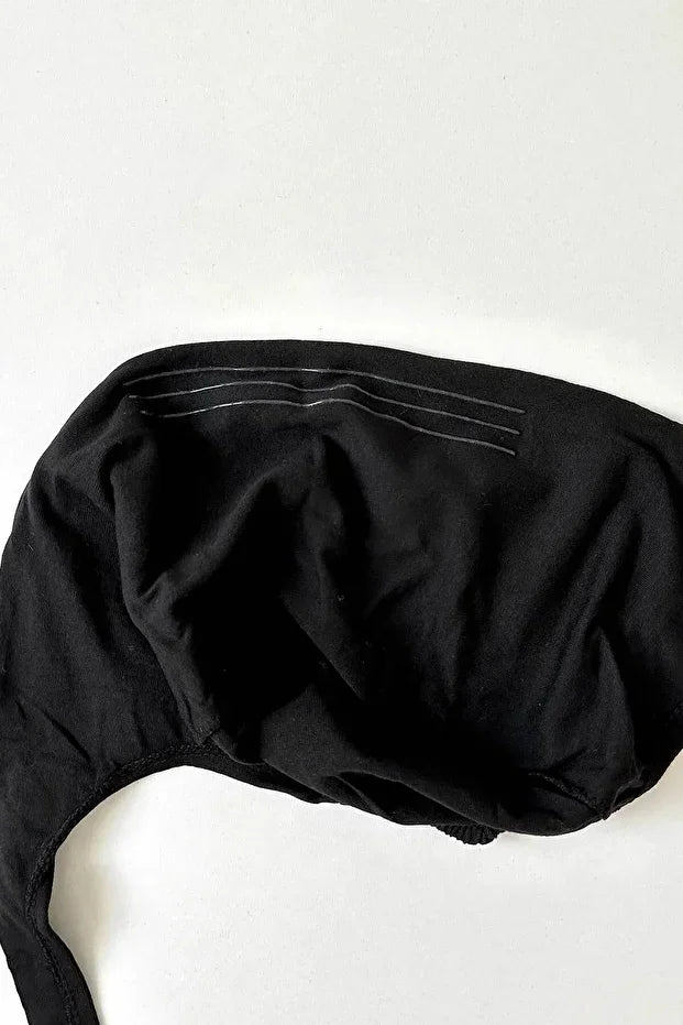 Black Non-Slip Seamless Silicone Seamless Bonnet  77