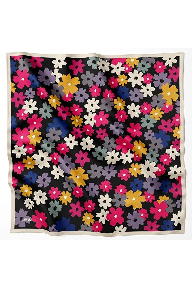 Fresh Cotton Scarf - Flying Flowers 96